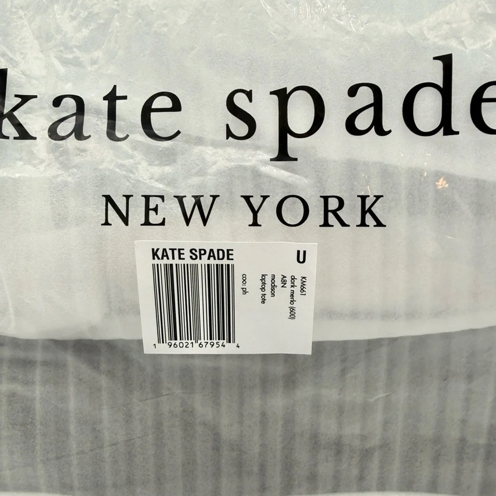 Kate Spade Madison Suede Large Laptop Tote Dark Merlot